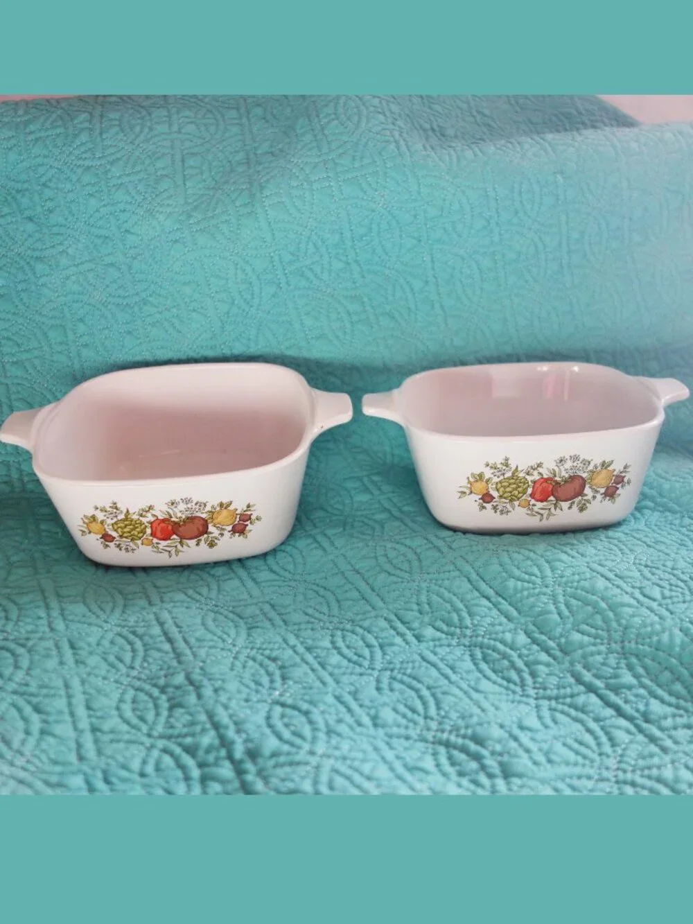 Pair of Corning Ware Spice Of Life Bakeware Square